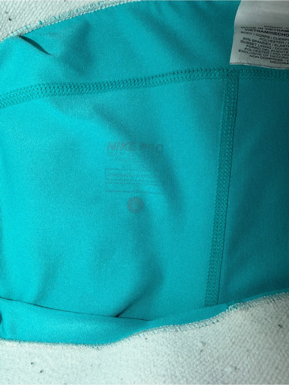 Nike Women's Teal Athletic Shorts with White Logo